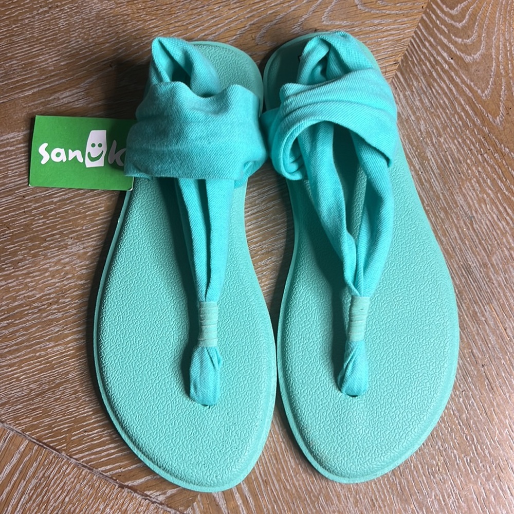 SANUK Yoga Sling Burst Spectrum Sandal in Opal 36-37 - Picture 3 of 9